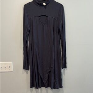 MTS Gray Long Sleeve Mock Neck Dress